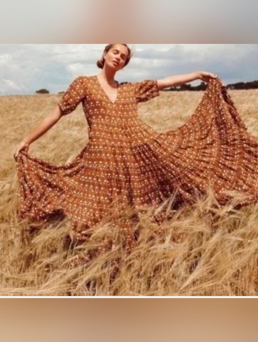 Daughters of India • Chaay Maxi Dress In Chai size small